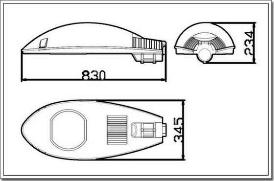 220000lm 2000K HID چراغ های خیابان ، 200W چراغ فشار سدیم خیابان