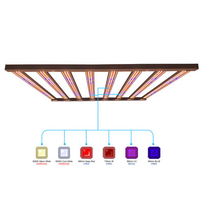 گیاهان داخلی 960w 1000w چراغ رشد LED برای پوشش 6x6