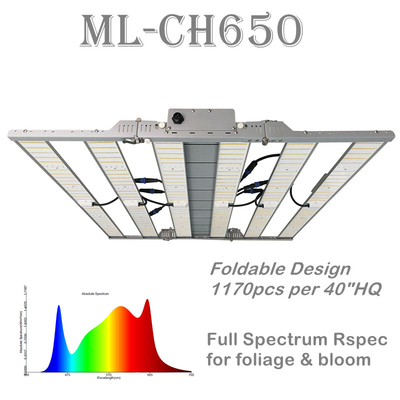 چراغ های رشد LED گلخانه ای RikoLite 650W 1820umol/S 6 Bars