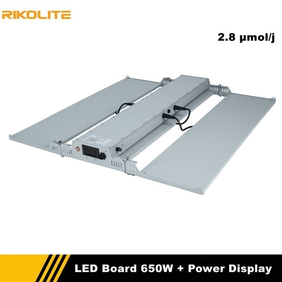 تخته های کوانتومی 650 واتی LED رشد چراغ های باغبانی Rikolite با عملکرد نمایش قدرت