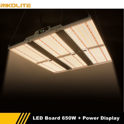 تخته های کوانتومی 650 واتی LED رشد چراغ های باغبانی Rikolite با عملکرد نمایش قدرت