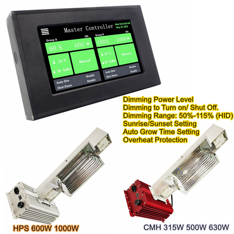 سنسورهای رطوبت 315W 0 10V Controller CMH HPS گیاهان داخل منزل رشد روشنایی